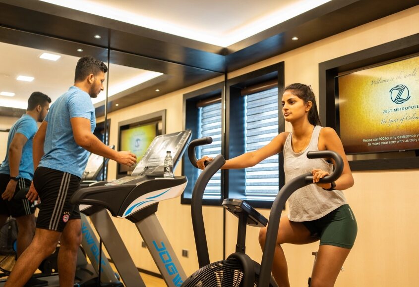 Best hotels in Colombo with a gym – Zest Metropole offers a fully equipped fitness center for guests